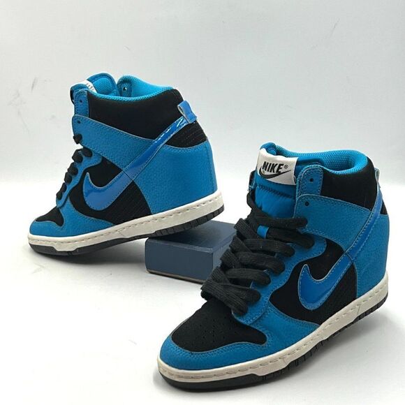 Nike Wmns Dunk Sky High Wedge 'Black Blue Lacquer' (2014) - Picture 2 of 8